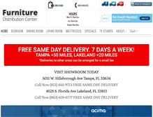 Tablet Screenshot of furnituredistributioncenter.com